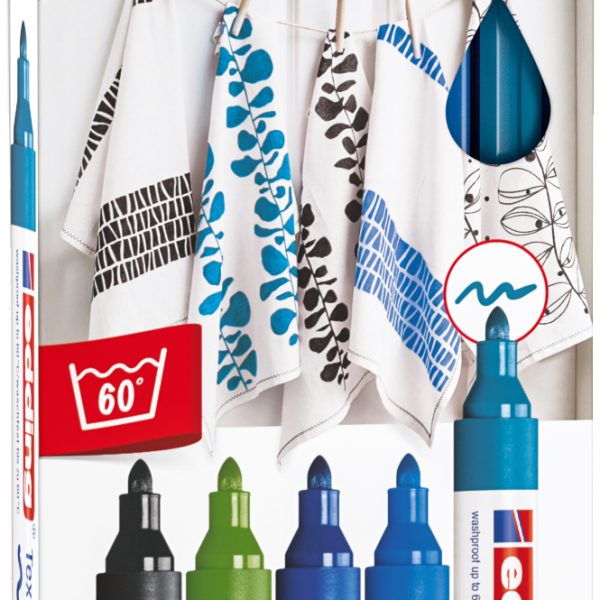 EDDING Textilmarker 4500 3950 Cool Color 5 Stück