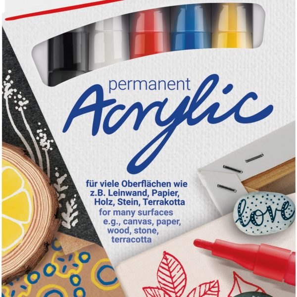 EDDING Acrylmarker 5300 1-2mm 4-5300-5S basic 5 Stück