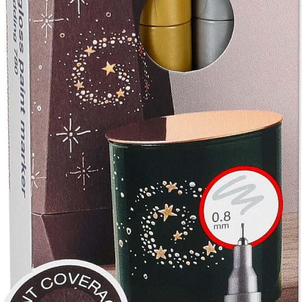 EDDING Paintmarker 780 0,8mm 780-E3-met gold/silver/white 3 Stück