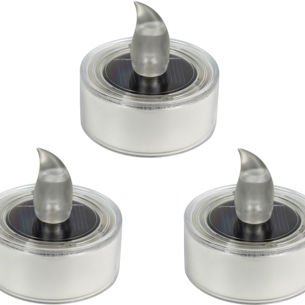 EGLO Solar LED Teelicht 48766 weiss 3 Stück