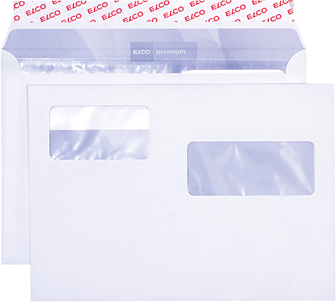 Seetal Elco ELCO Couvert m. zwei Fenster C5 32501 100g, weiss 500 Stück – Hochwertig & günstig bei ShopDeca