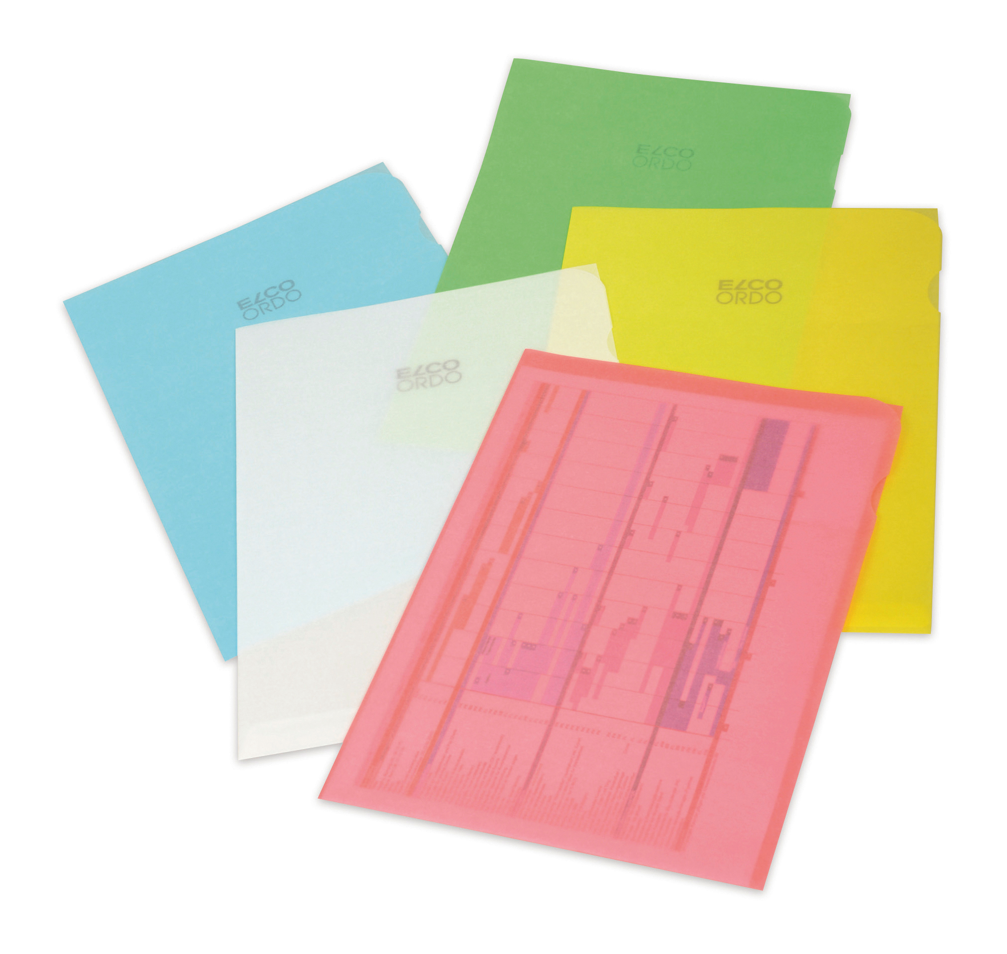 ELCO-73696.00-7611722015161 ELCO Sichtmappe Ordo A4 73696.00 transparent, ass. 5x2 Stück – Hochwertig & günstig bei ShopDeca