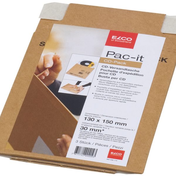 ELCO Versandtasche Safe 145x190mm 842638114 Karton, CD Pack 3 Stück