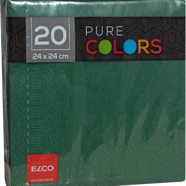 ELCO Serviette Zelltuch 24x24cm PC234020-056 3-lagig, dunkelgrün 20Stk.