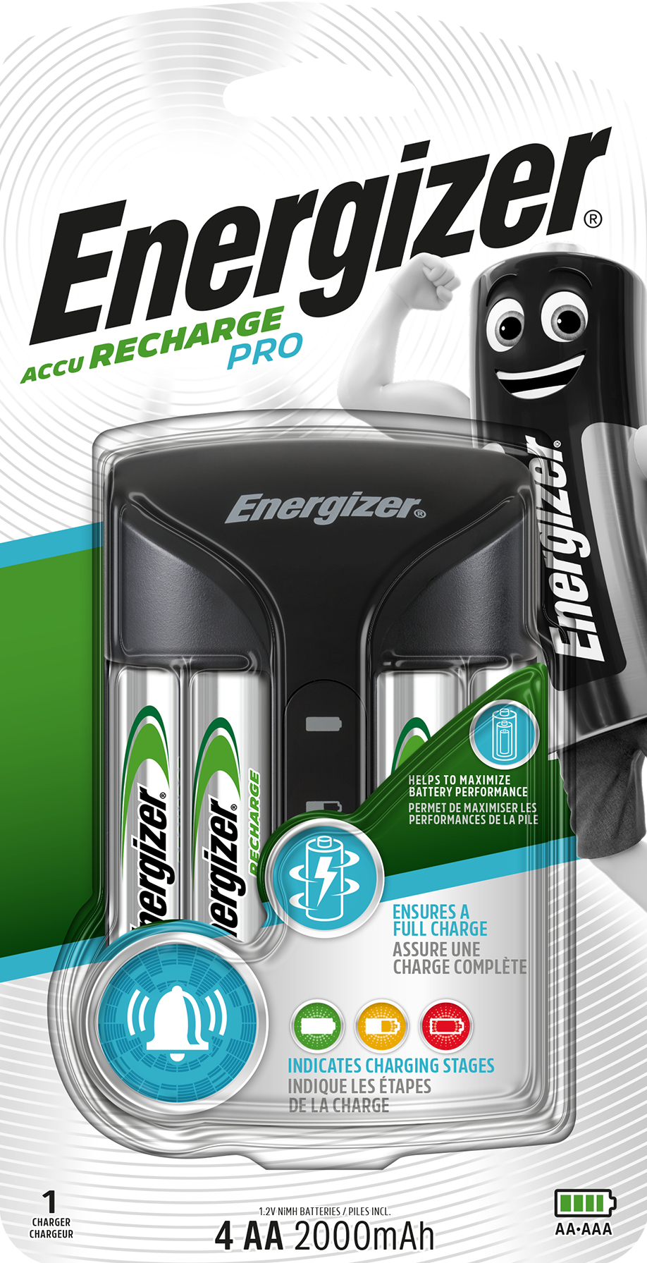 ENERGIZER-E300696602-7638900398373 ENERGIZER Batterie-Ladegerät Pro E300696602 inkl. 4x AA 2000mAh – Hochwertig & günstig bei ShopDeca