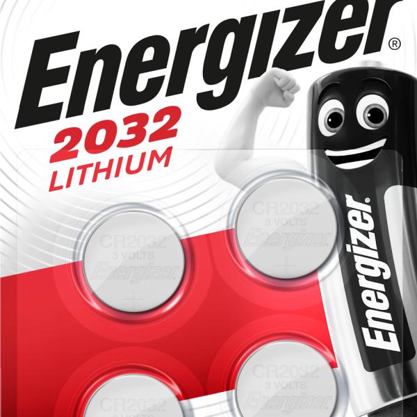 ENERGIZER Knopfzelle E300830104 CR2032, 4 Stück