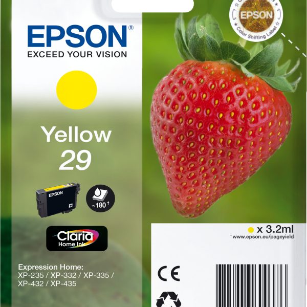 EPSON Tintenpatrone 29 yellow T298440 XP-235/335/435 180 Seiten