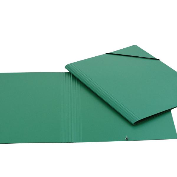 EROLA Gummibandmappe 800my A4 3228 grün Pressspan