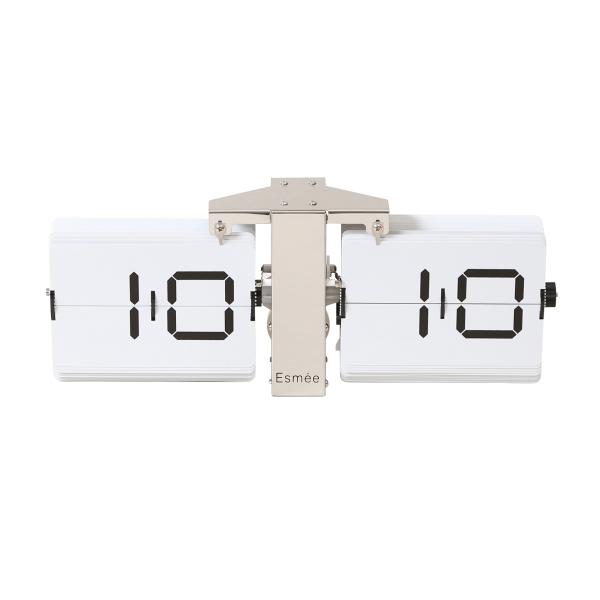 ESMEE Wanduhr Flip Clock 240.006.01 silber