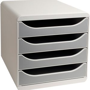 EXACOMPTA Schubladenbox grau 310041D 4 Fächer