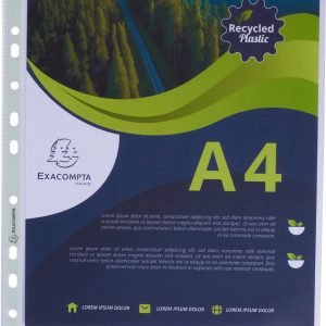 EXACOMPTA Zeigetaschen PP Rec 60my A4 5320E transparent genarbt 100 Stück