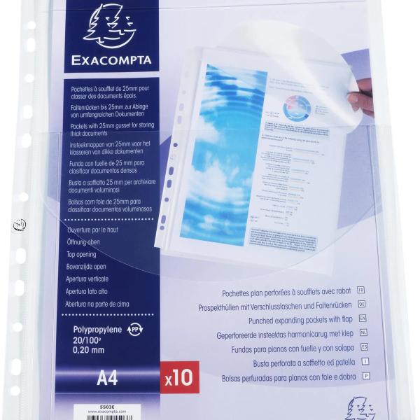 EXACOMPTA Schutzhülle A4 5503E 25mm 10 Stück