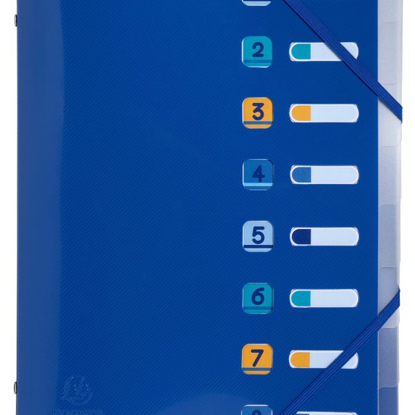 EXACOMPTA Ordnungsmappe A4 56212E marineblau PP, 8 Fächer