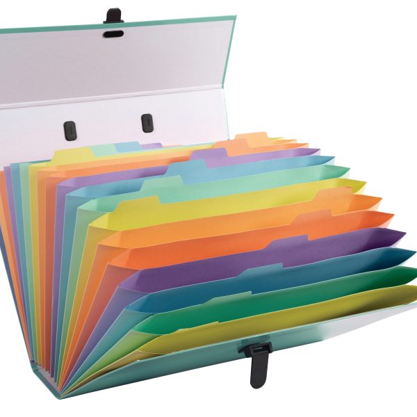 EXACOMPTA Fächermappe Aquarel A4 56760E ass. 18-teilig