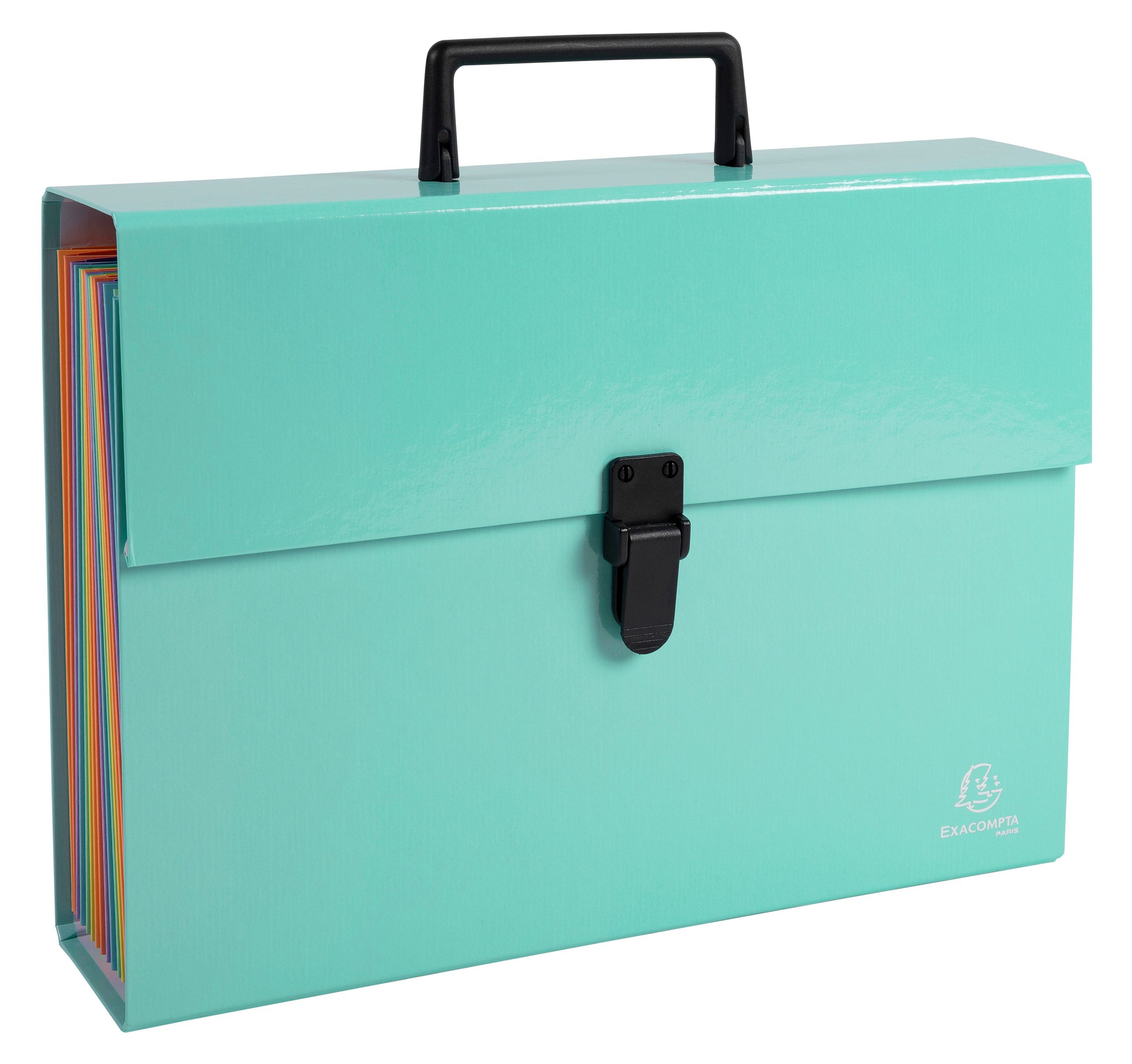EXACOMPTA-56763E-3130630567639 EXACOMPTA Fächermappe Aquarel A4 56763E pastellgrün 18-teilig – Hochwertig & günstig bei ShopDeca