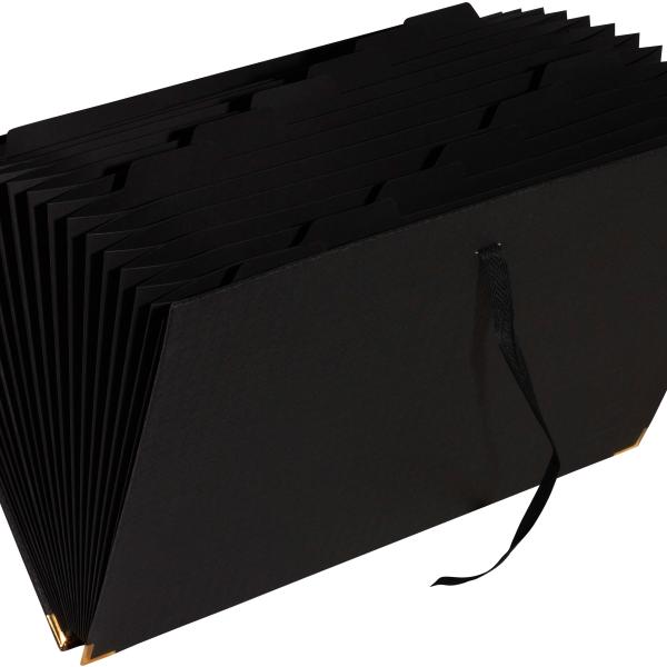 EXACOMPTA Fächermappe OfficeByMe A4 58601E schwarz 18-teilig 24x34x4cm