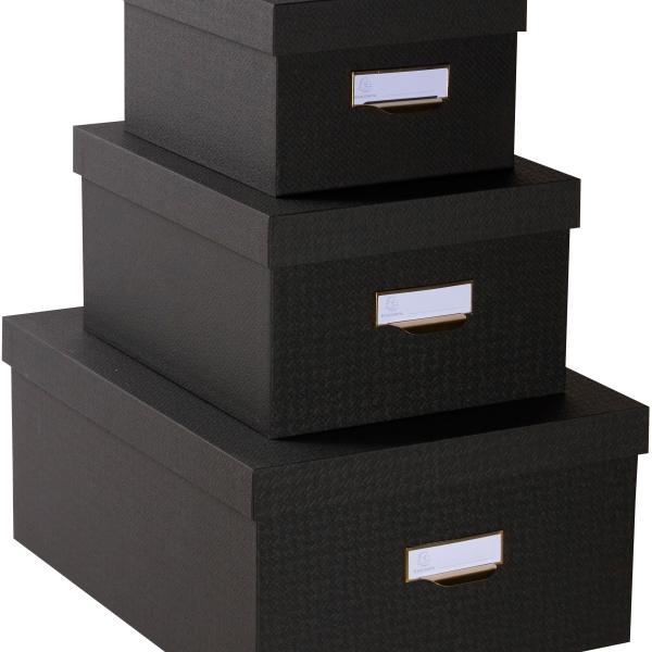 EXACOMPTA Ablagebox OfficeByMe 79601E schwarz 3er-Set