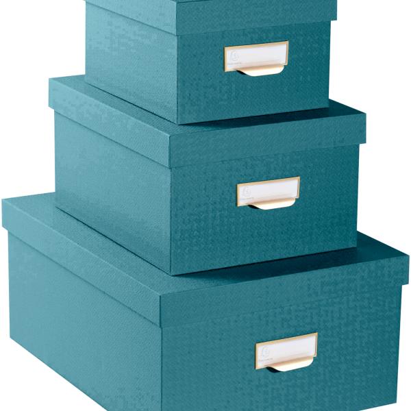 EXACOMPTA Ablagebox OfficeByMe 79603E blaugrün 3er-Set