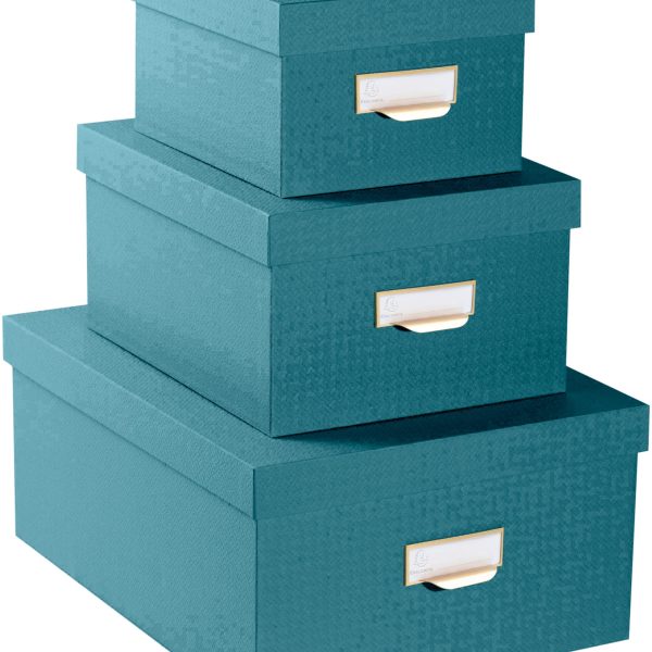 EXACOMPTA Ablagebox OfficeByMe 79603E blaugrün 3er-Set