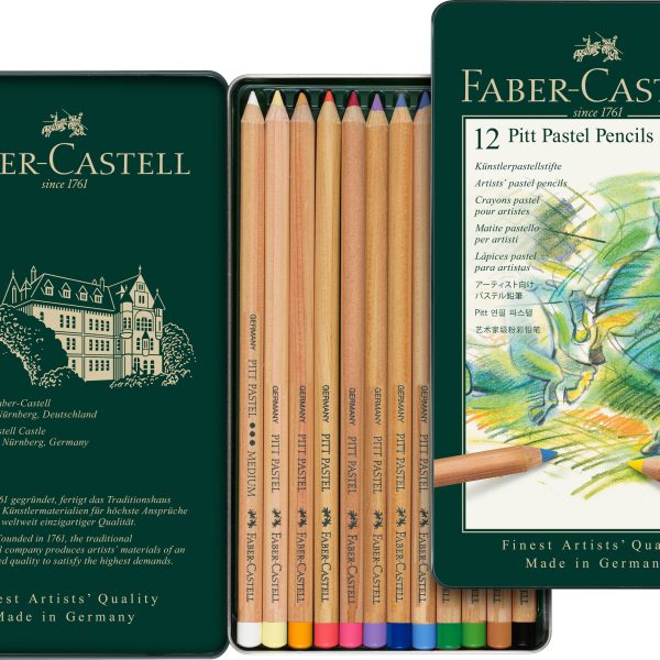 FABER-CASTELL Farbstift Pitt 112112 12er Metalletui