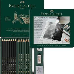FABER-CASTELL Pitt Graphite Matt & Castell 115224 schwarz 20 Stück