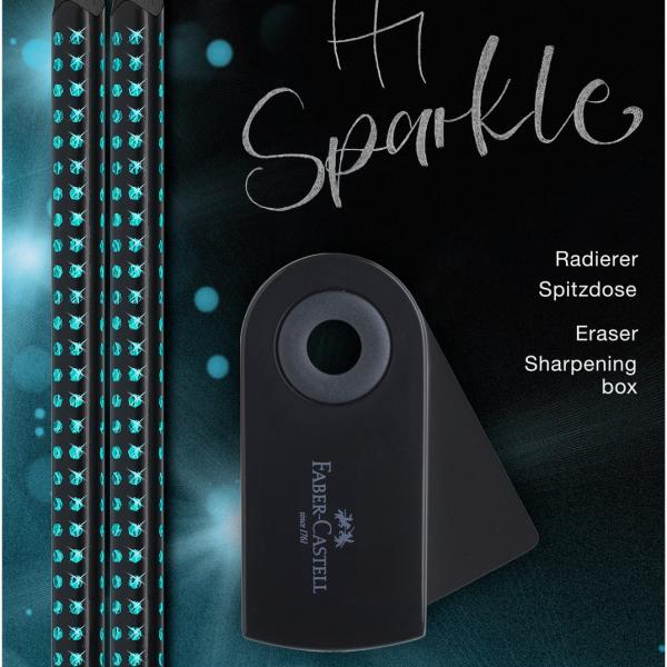 FABER-CASTELL Schreibset Sparkle 118295 Midnight ocean