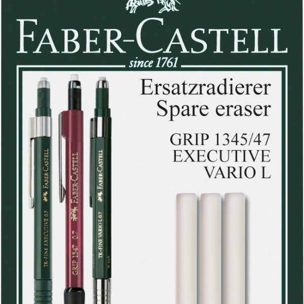 FABER-CASTELL Radierer 131596 Grip 1345/1347 3 Stück