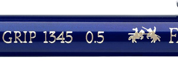 FABER-CASTELL Druckbleistift GRIP 1345 0.5mm 134551 blau metallic, Radierer