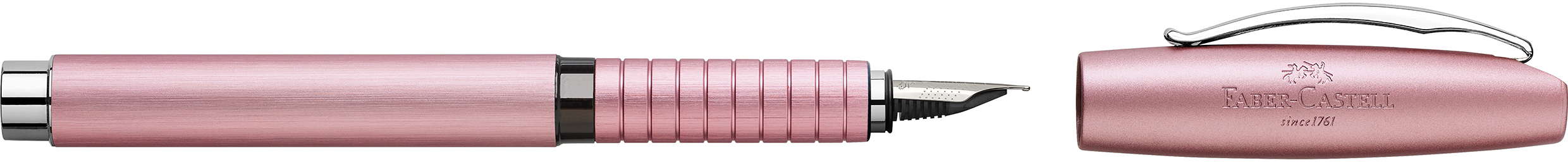 148420_Essentio Aluminium fountain pen, M, rose FABER-CASTELL Füller Essentio M 148420 rosé – Hochwertig & günstig bei ShopDeca
