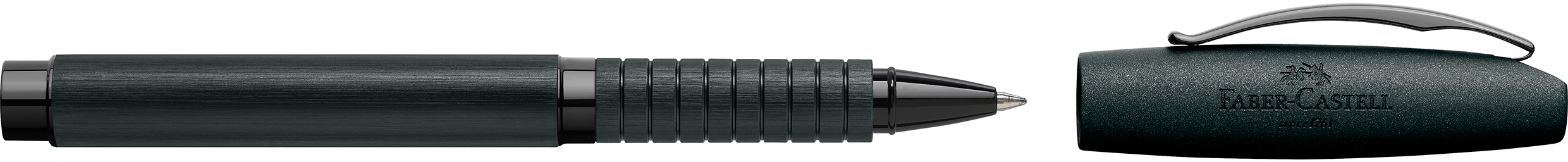 148437_Roller Essentio Aluminium Black FABER-CASTELL Tintenroller Essentio B 148437 schwarz – Hochwertig & günstig bei ShopDeca