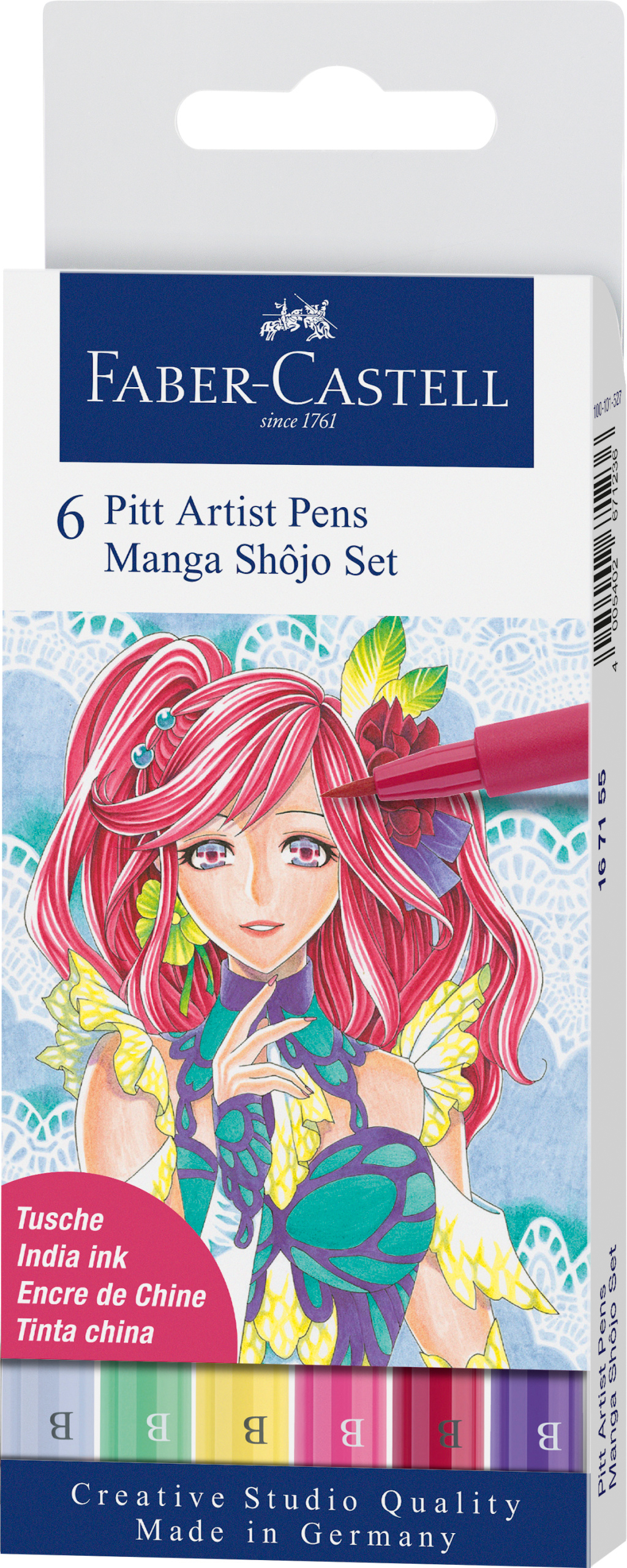 167155_India ink Pitt Artist Pen Manga 6ct wallet Shôjo FABER-CASTELL Pitt Artist Pen Manga Shôjo 167155 diverse Farben 6 Stück – Hochwertig & günstig bei ShopDeca