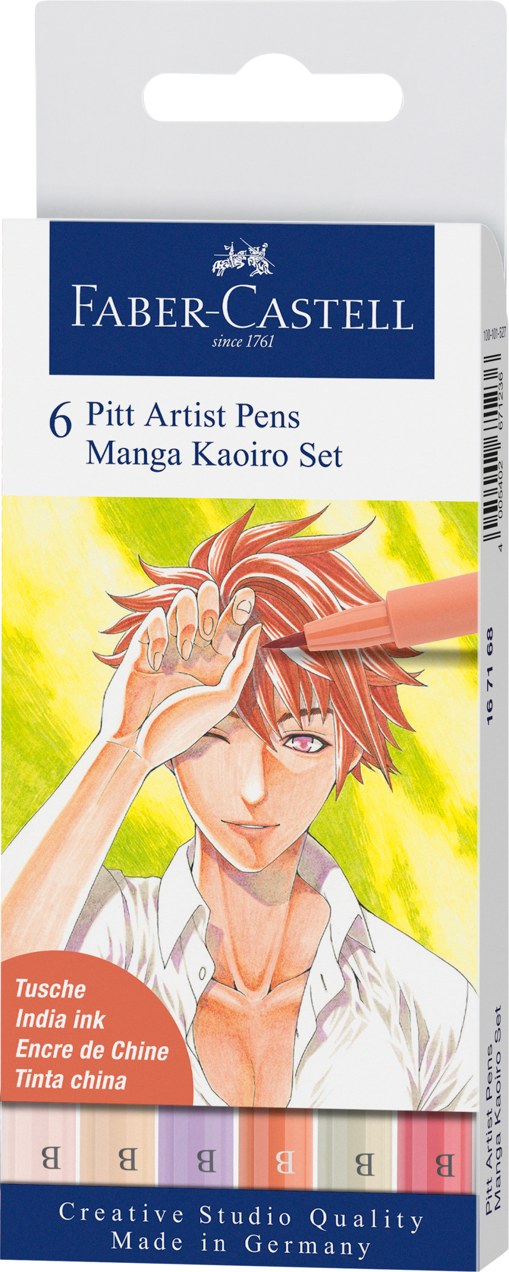 167168_India ink Pitt Artist Pen Manga 6ct wallet Kaoiro FABER-CASTELL Pitt Artist Pen Manga Kaoiro 167168 diverse Farben 6 Stück – Hochwertig & günstig bei ShopDeca