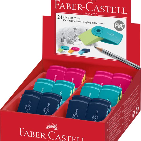 FABER-CASTELL Radierer Sleeve Mini 182445 div. Farben ass. 1 Stück