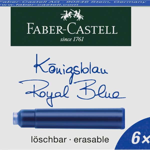 FABER-CASTELL Tintenpatrone 185506 königsblau 6 Stück