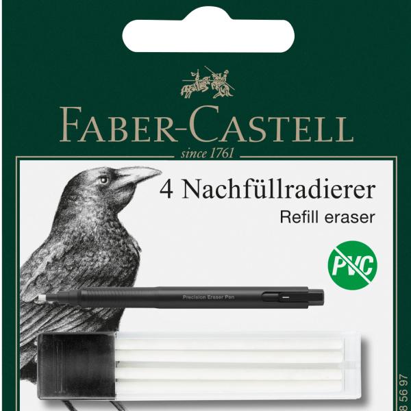 FABER-CASTELL Ersatzradierer Precision 185697 4 Stück