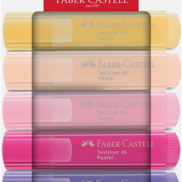 FABER-CASTELL Textmarker TL 46 254656 Pastell 6 Stück