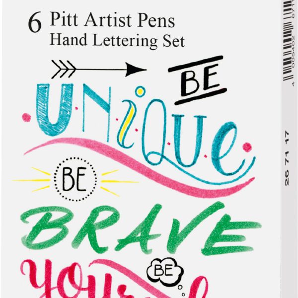 FABER-CASTELL Pitt Art Pen Handlettering 267116 Pastel 6 Stück