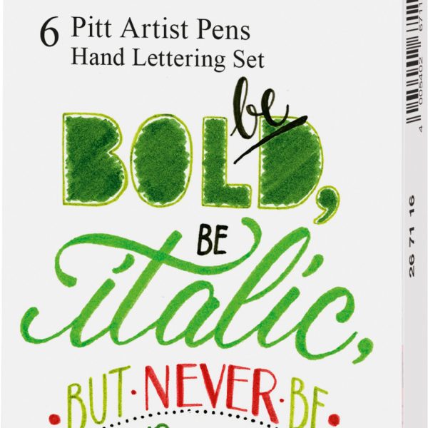 FABER-CASTELL Pitt Art Pen Handlettering 267117 grün 6 Stück