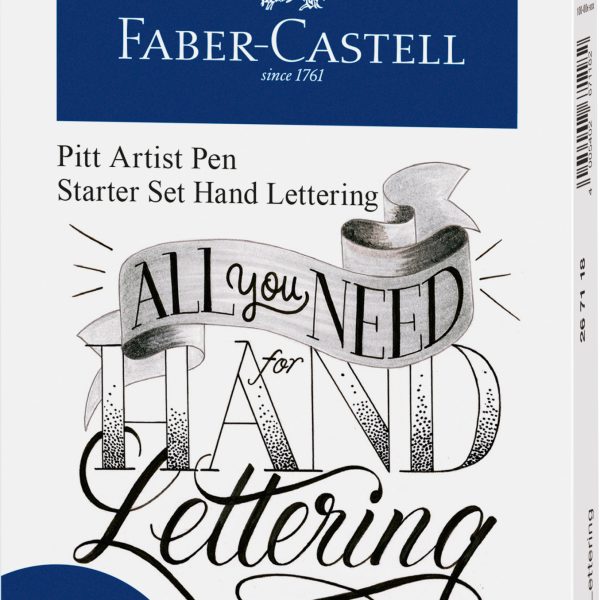 FABER-CASTELL Pitt Art Pen Handlettering 267118 schwarz 8 Stück