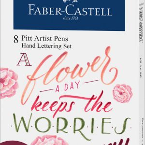 FABER-CASTELL Pitt Artist Pen Handlettering 267124 pink 8 Stück