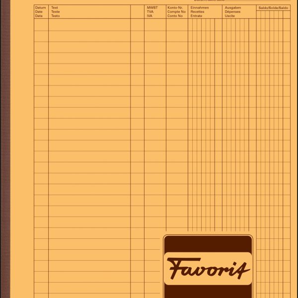 FAVORIT Kassabuch MwSt A4 354OK 50x2 Blatt