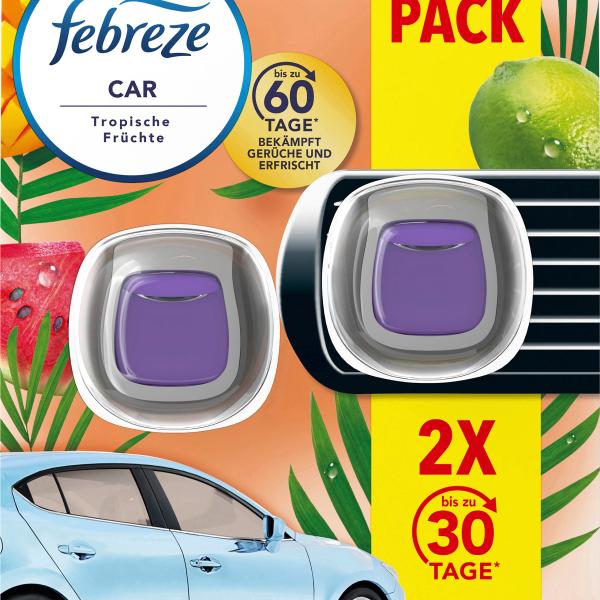 FEBREZE Auto Lufterfrischer 972121 Tropische Früchte Duo