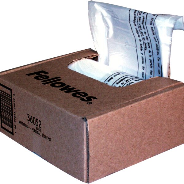 FELLOWES Beutel für Aktenvernichter 36052 P,DS,PS,SB-MS-Serie 100 Stck.