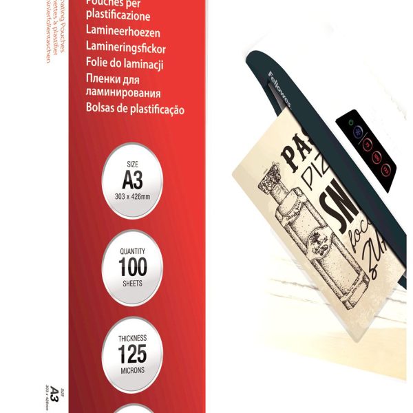 FELLOWES Laminierfolien Capture125g A3 5328601 matt 100 Stück