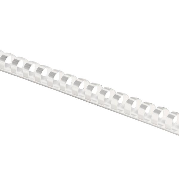 FELLOWES Plastikbinderücken 8mm A4 5345406 weiss, rund 100 Stück