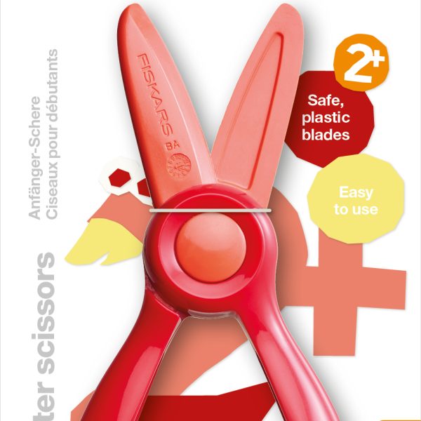 FISKARS Kinderschere 9.5cm 1064065 rot, für Anfänger