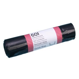 FLEXIPLAST Kehrichtsäcke OKS 60lt 1116 45my, LD-PE, schwarz 10 Stück