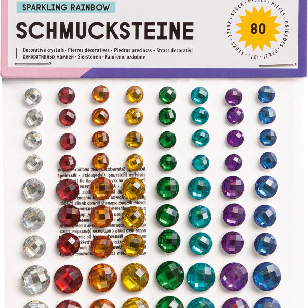 FOLIA Schmucksteine 12306 selbstklebend, 80 Stück