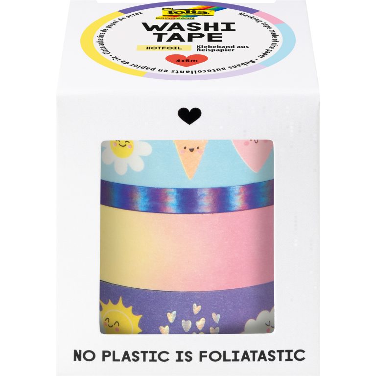 FOLIA Washi Tape Set Sunnyside 26453 Hotfoil 4 Stück