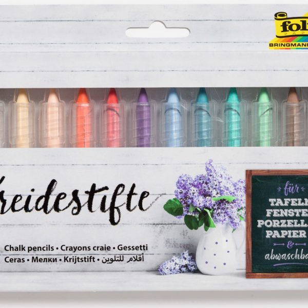 FOLIA Kreidestifte-Set 371209 12 Stück, asass.